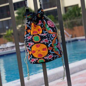 Beaded Pouch Crossbody
